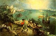 BRUEGEL, Pieter the Elder Landscape with the Fall of Icarus g oil painting picture wholesale